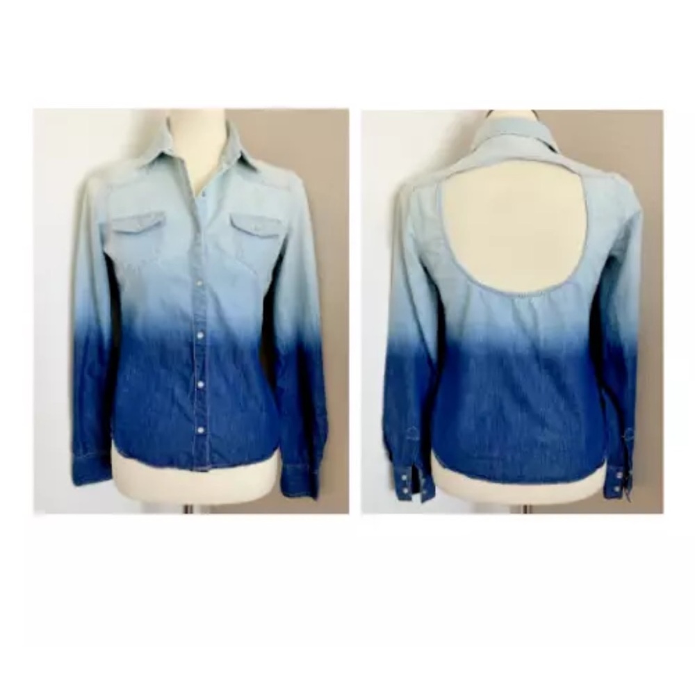 Open Back Chambray Shirt